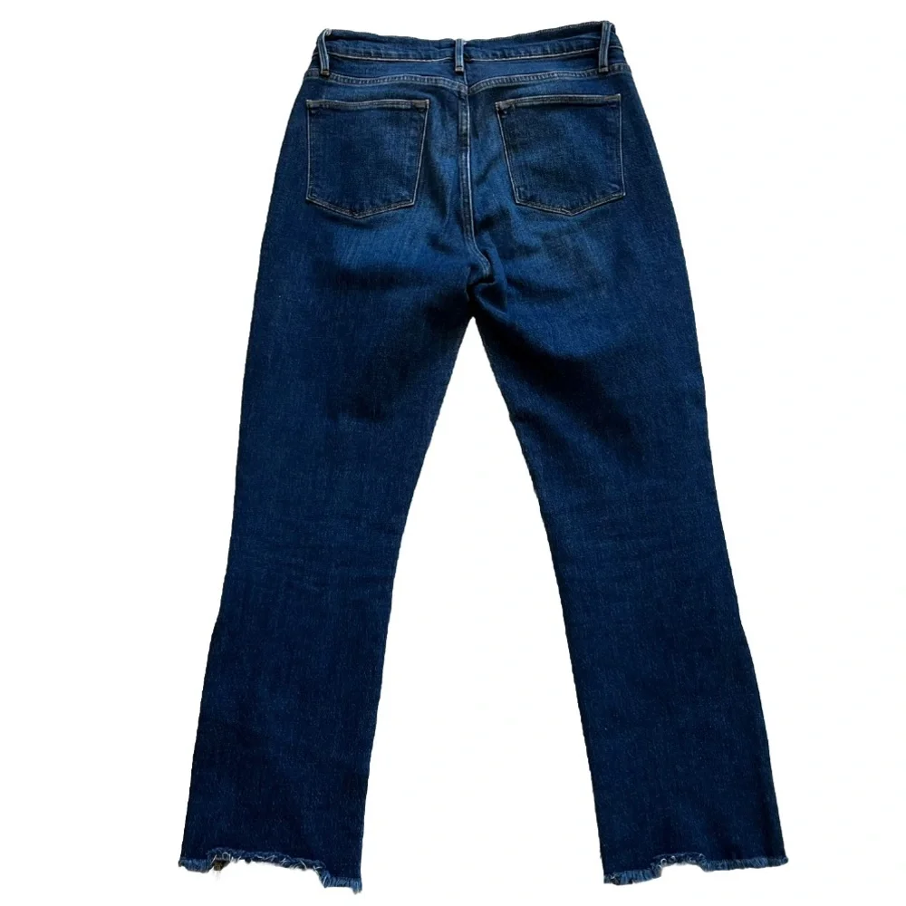 FRAME Le High Straight Asymmetrical Hem Jeans Size 28 Modern Contemporary - Picture 3 of 10